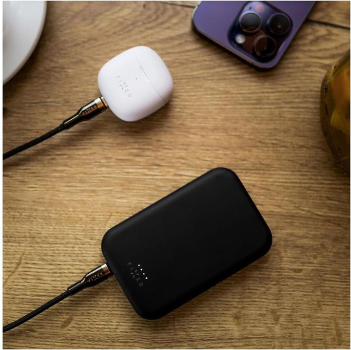 Actual product image Fixed Braided Cable USB-C/USB-C, 1,2m, 100W, black (1.20 m, USB 2.0, 100 W)