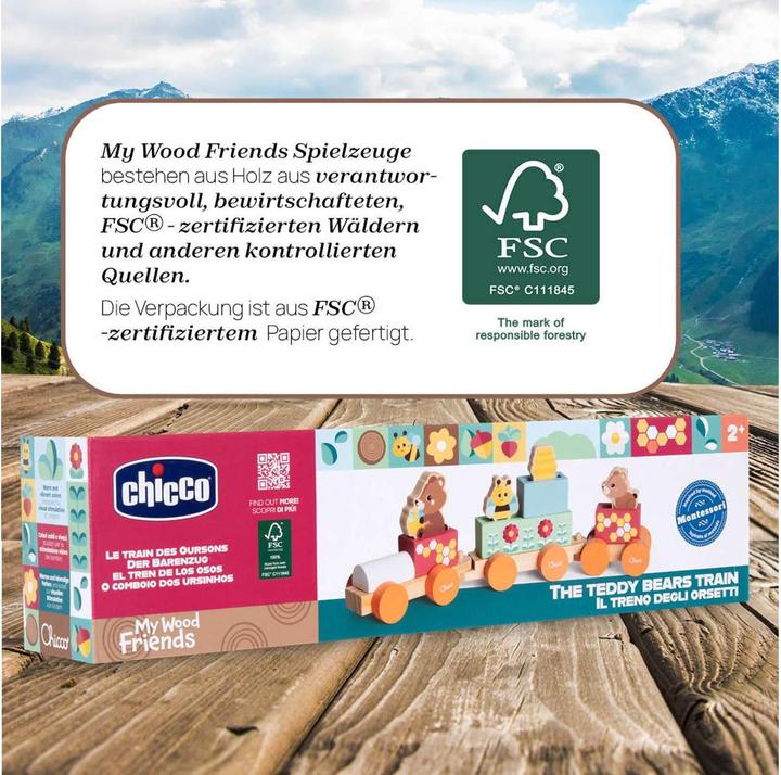 Actual product image Chicco My Wood Friends - Teddy'S Train