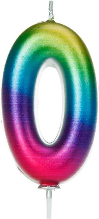 Creative Party Kerze Chiffre Mehrfarbig - 0 (1 Stk.)