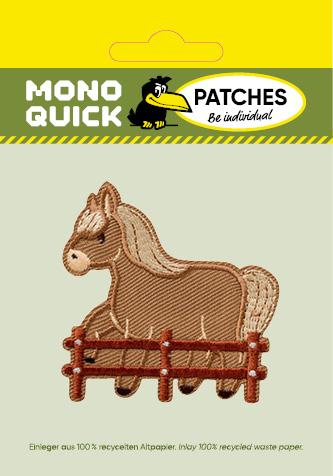 Image du produit Mono Quick Pferd hellbraun mit Zaun (1 pcs, 5.80 x 5.60 cm)
