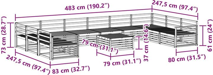 Produktbild vidaXL Outdoor-Sofa