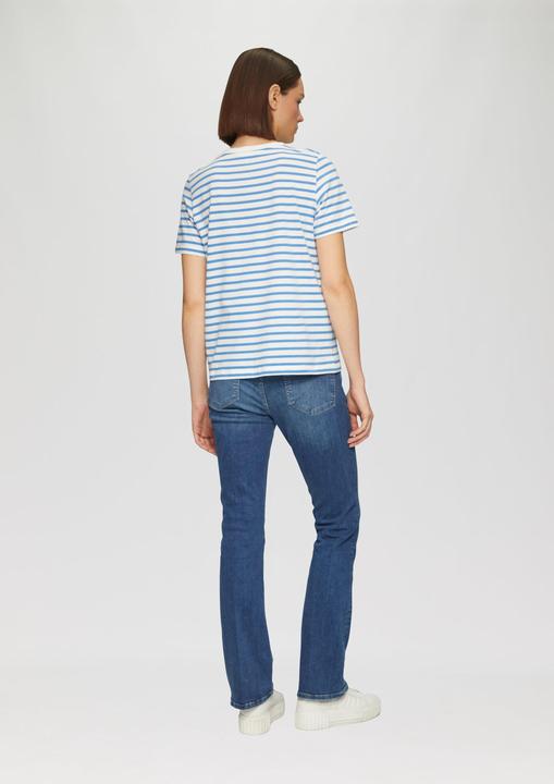 Produktbild S.Oliver T-Shirt Gestreiftes T-Shirt im Relaxed Fit mit Herz-Stickerei (42)
