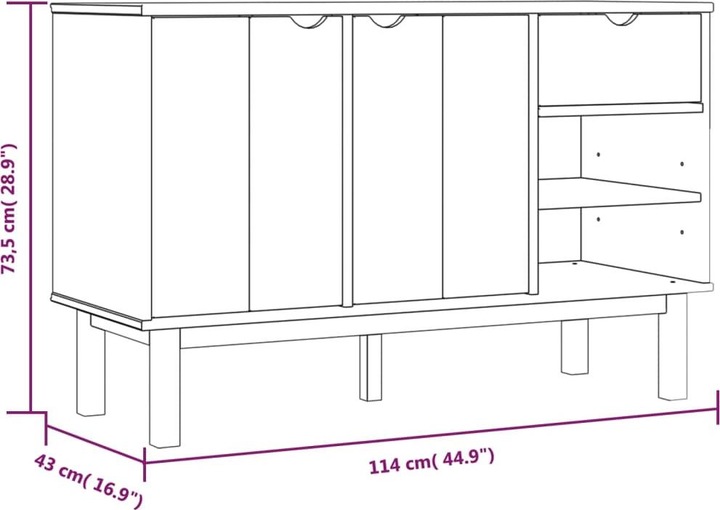 Image du produit VidaXL Galaba (114 x 43 x 73.5 cm)