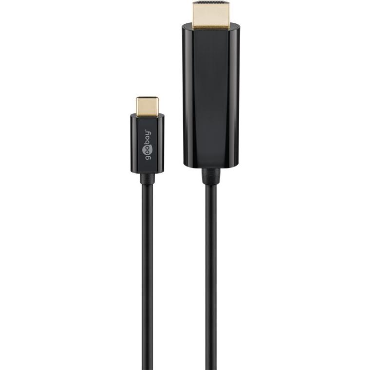 Goobay Nero Adattatore Da Usb-C A Hdmi (1.80 M), Cavo Video,