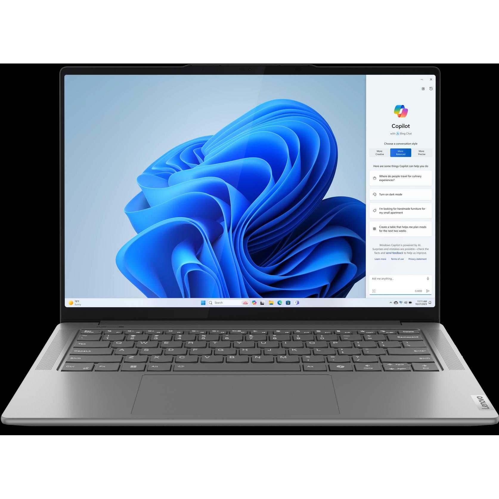 Lenovo Yoga Pro 7 (14.50", Intel Core Ultra 7 155H, 32 GB, 1000 GB, DE), Notebook, Grau