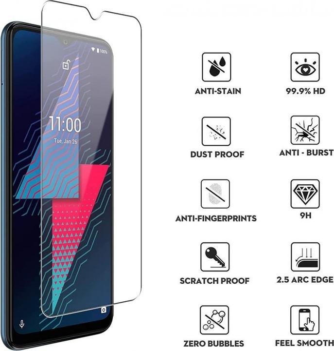 Produktbild Screenguard Wiko Power U30 Panzerglas Schutzfolie Case Friendly Design (1 Stück, Wiko Power U30)