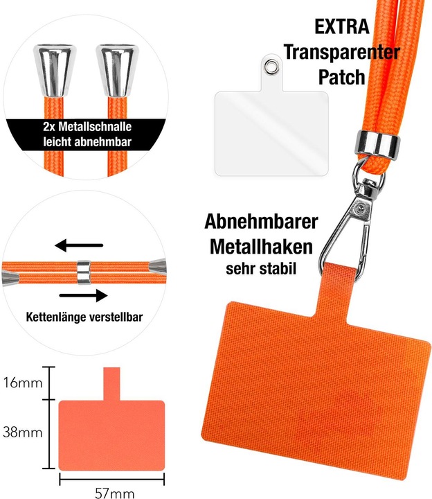 Productafbeelding Nalia Universele mobiele telefoonketting met pad