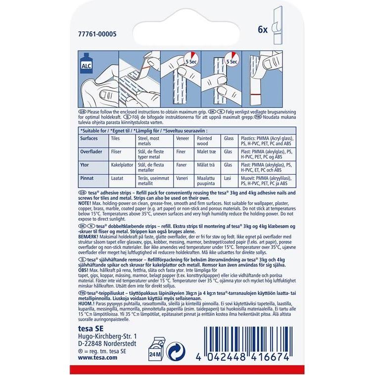 Thumbnail - tesa, Klebehaken + Klebenagel, Fc Powerstrip Refill 3kg Tiles Hfb