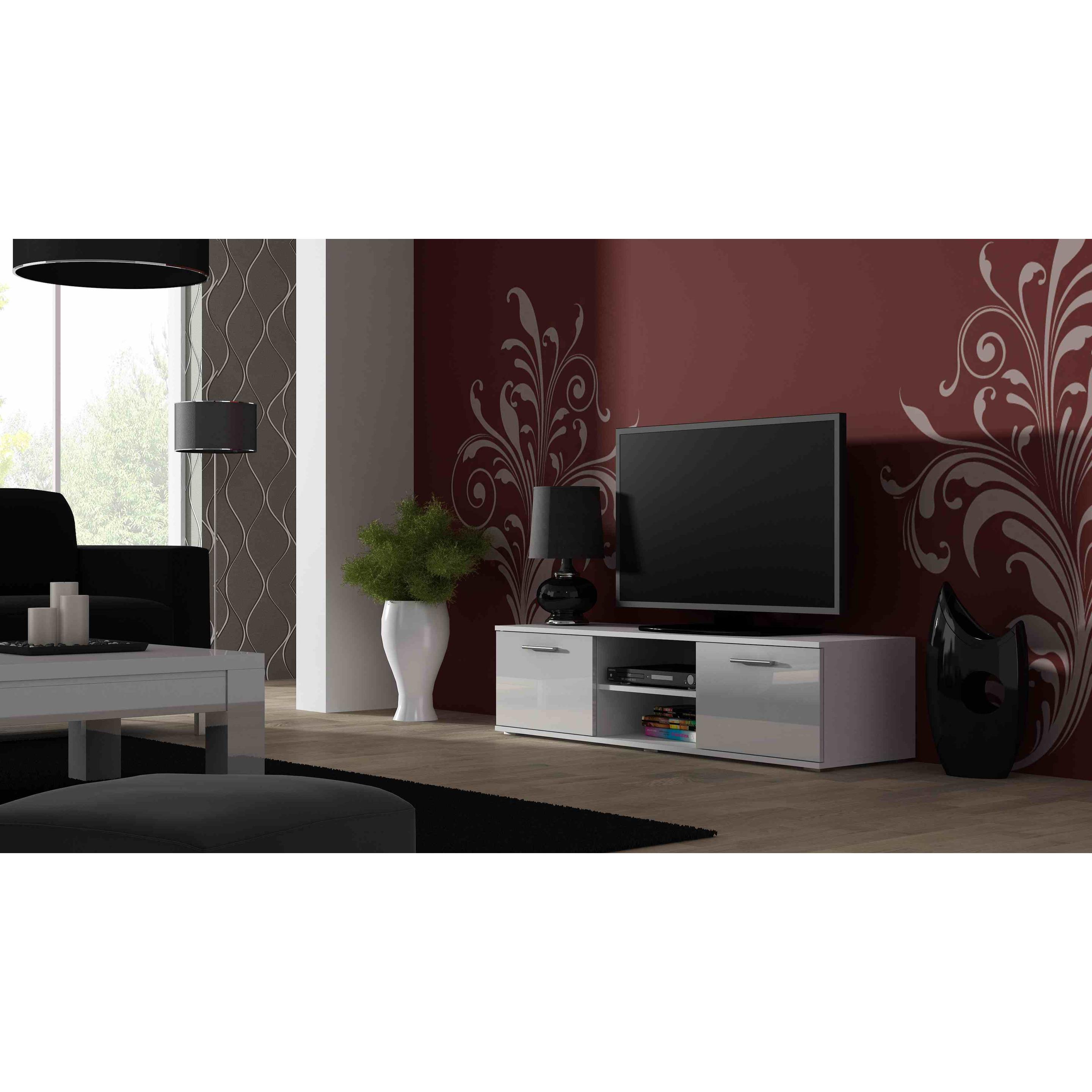 Cama, TV Möbel, SOHORTV140BI/BI TV-Ständer & Entertainment-Center 1 Regale