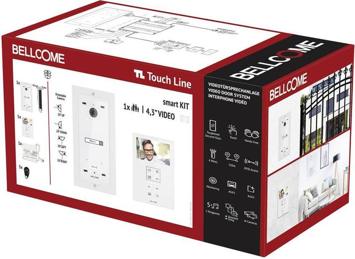 Actual product image Bellcome ELECTRA video door intercom wired complete set white (Cable)