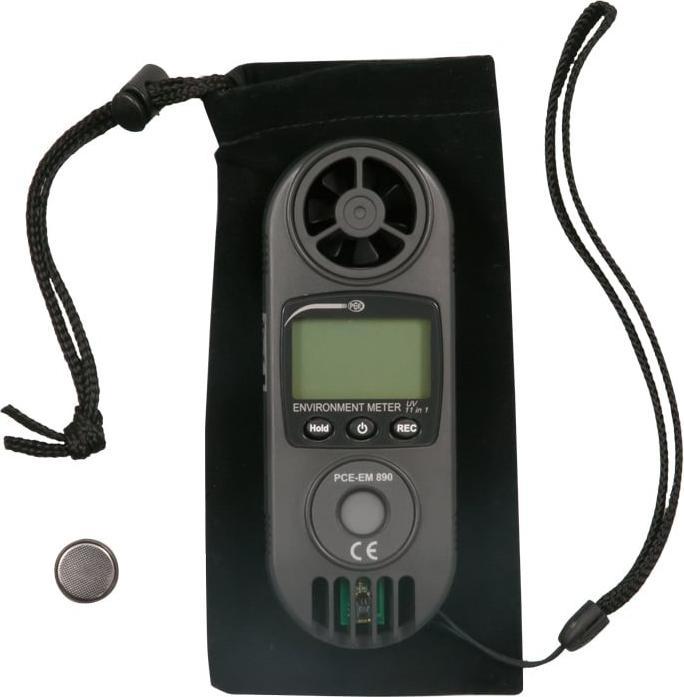 Actual product image PCE Instruments PCE-EM 890 anemometer 0.4 to 30 m/s