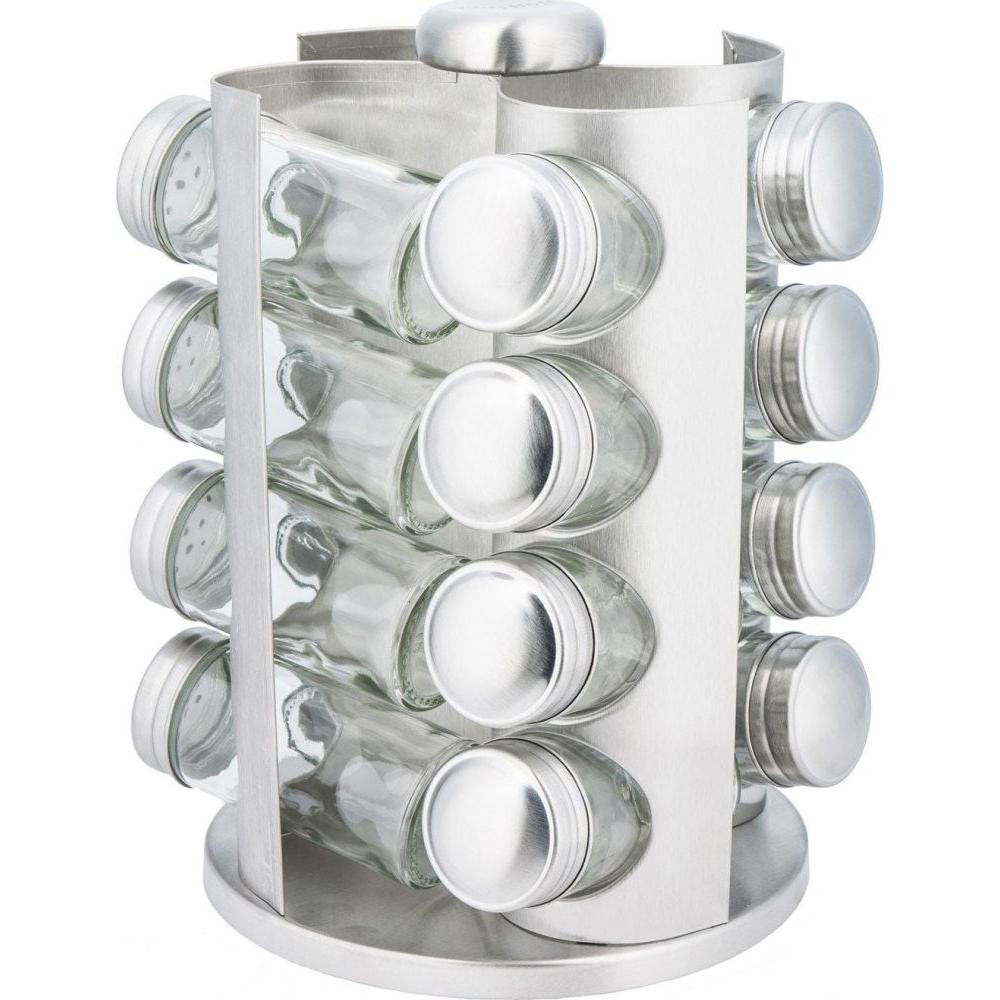 Kinghoff Gewürzregal KH-4006, Küchen Organizer, Transparent, Silber