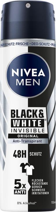 Produktbild NIVEA MEN Black & White Invisible Original Spray (Spray, 150 ml)