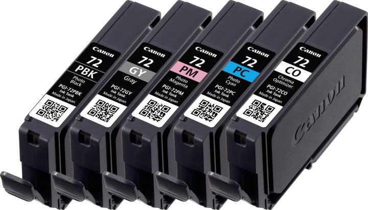 Actual product image Canon Pgi-72 (CO, GY, PBK, PC, PM)