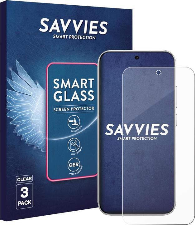 Actual product image Savvies 3x Smart Glass - 9H Hybrid Glass Screen Protector for Xiaomi Poco F8 Pro (3 pcs.)