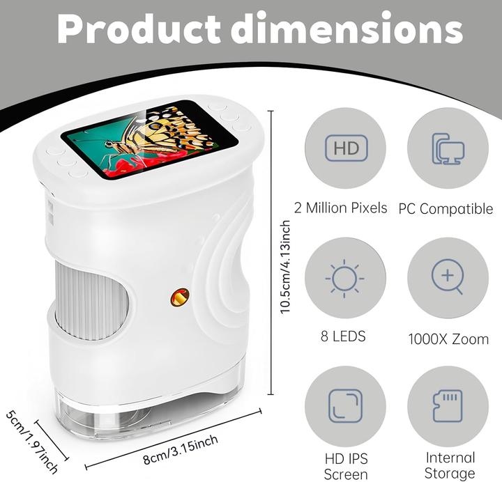 Actual product image Ahydfsr Digitales Kindermikroskop