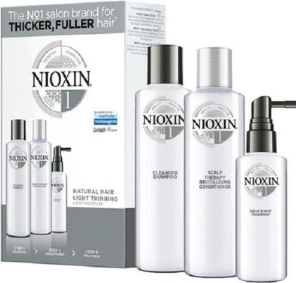 Actual product image Nioxin Starter Set 1, 2x/1x50ml (350 ml, Liquid shampoo)