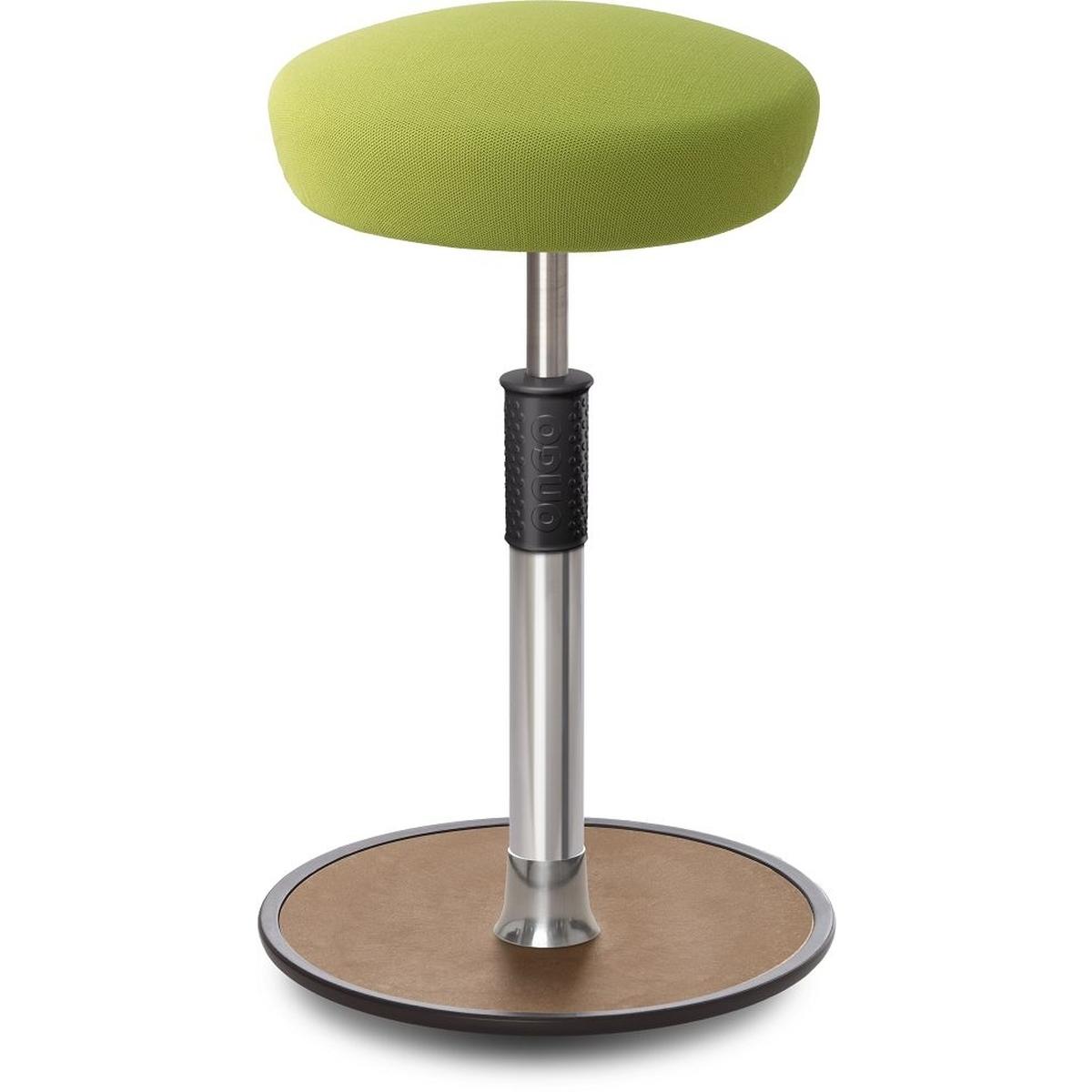 Ongo, Bürostuhl, Sitz- Stehhocker Free Tall Hutsitz Gestrick Hellgrün chrom /Natur