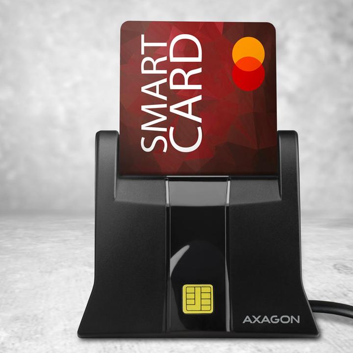 Actual product image Axagon CRE-SM4 USB Smart Card Reader - USB 2.0 (USB 2.0)