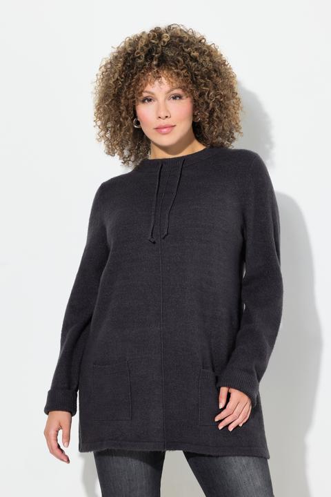 Immagine prodotto Ulla Popken Pullover, Stehkragen, Kordel, Taschen, Langarm (42, 44)