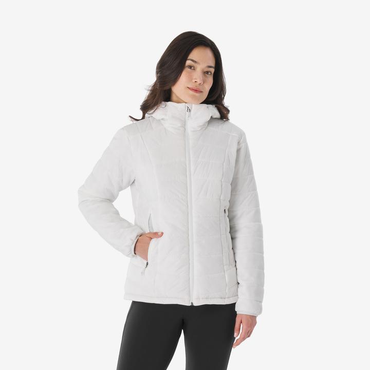 Produktbild Forclaz Wattierte Jacke Damen Kapuze Trekking - MT100 ungefärbt (M)