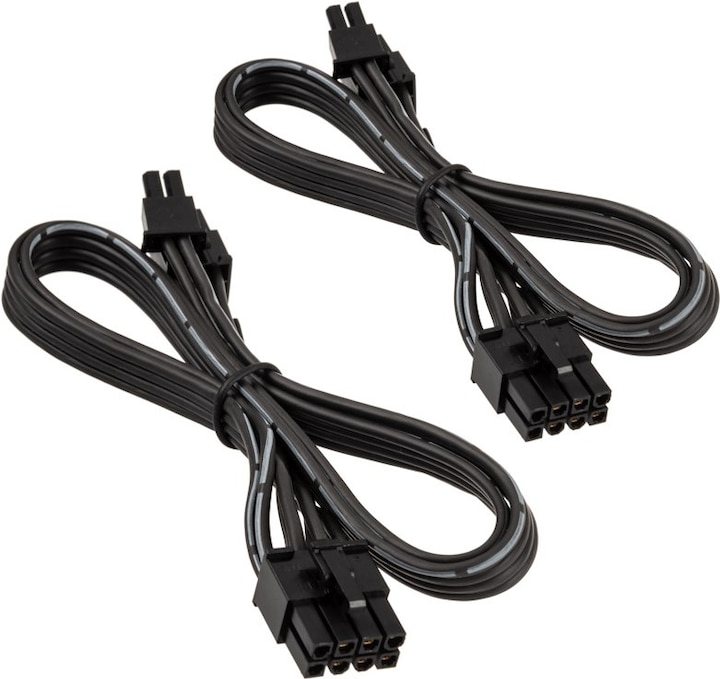 Actual product image Silverstone 8 pin ATX to 6+2 pin PCIe cable 350mm