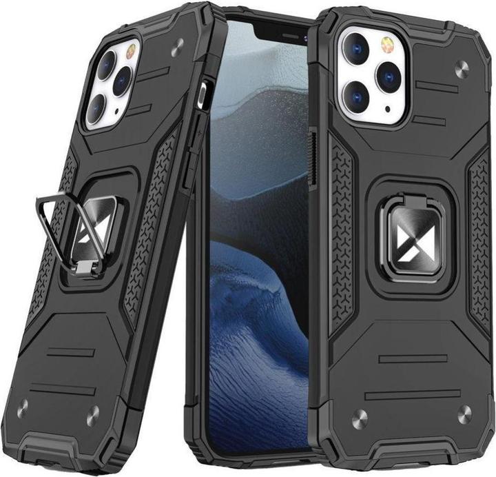 Actual product image Wozinsky Ring Armor Case Kickstand Tough Rugged Cover for iPhone 13 Pro black (Apple iPhone 13 Pro)