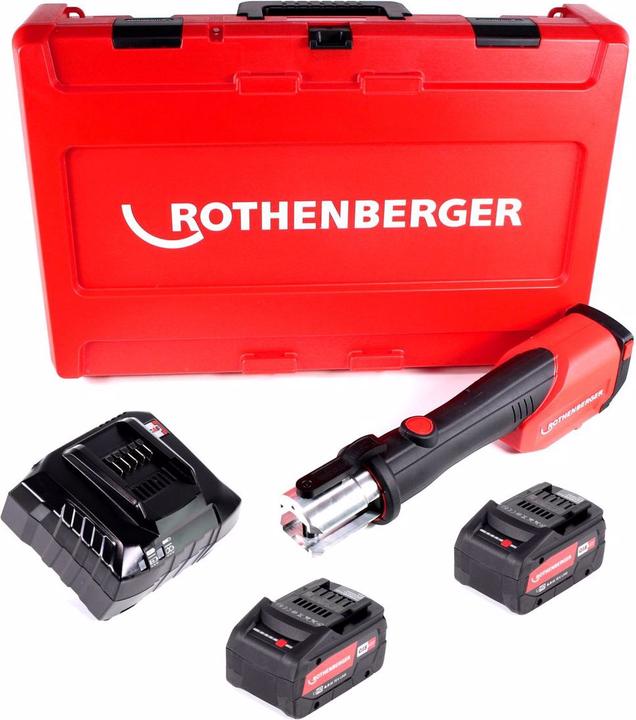 Actual product image Rothenberger ROMAX 4000 battery press machine 18V + 2x battery 8,0Ah + charger + case