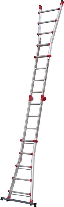 Produktbild Hailo Mulitfunktions-Teleskopleiter (Mehrzweckleiter, Teleskopleiter, Stehleiter, 24 cm)