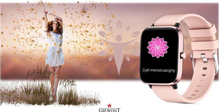Actual product image Giewont GW230-1 Rose Gold Pink Smartwatch