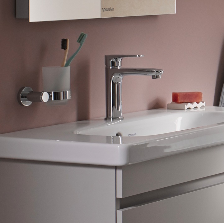 Actual product image Duravit Glass holder D-CODE with glass right chrome