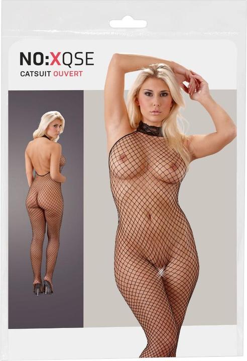 Produktbild Mandy Mystery Netzcatsuit mit Spitzenkragen (S, M)