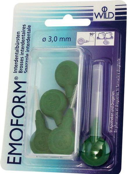 Actual product image Emoform Interdentalbürsten 3.0mm dunkelgrün (5 x, 3 mm)