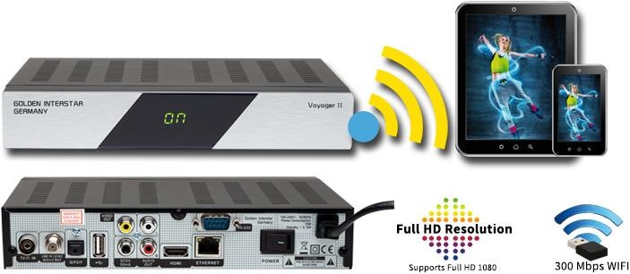 Actual product image Golden Interstar Voyager II (DVB-C, DVB-S2, DVB-T)