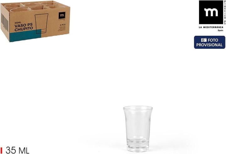 Actual product image La Mer Schnapsglas 4,5 x 4,5 x 7 cm 4 x 6 x 7 cm (24 Stück) (24 x)
