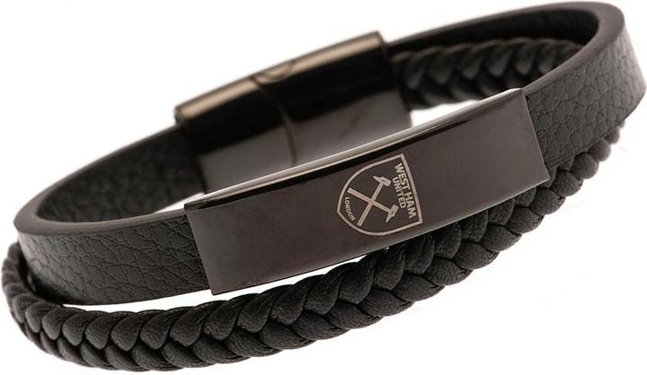 Actual product image West Ham United FC Crest Bracelet Leather (20 cm, 100% synthetic material)