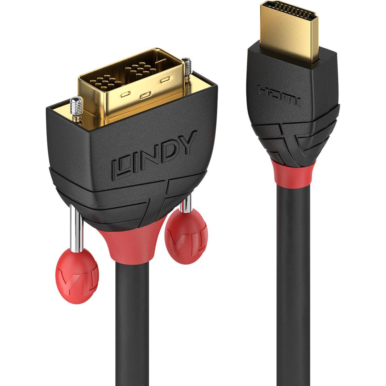 Lindy HDMI (Typ A) — DVI (0.50 m, DVI, HDMI), Video Kabel
