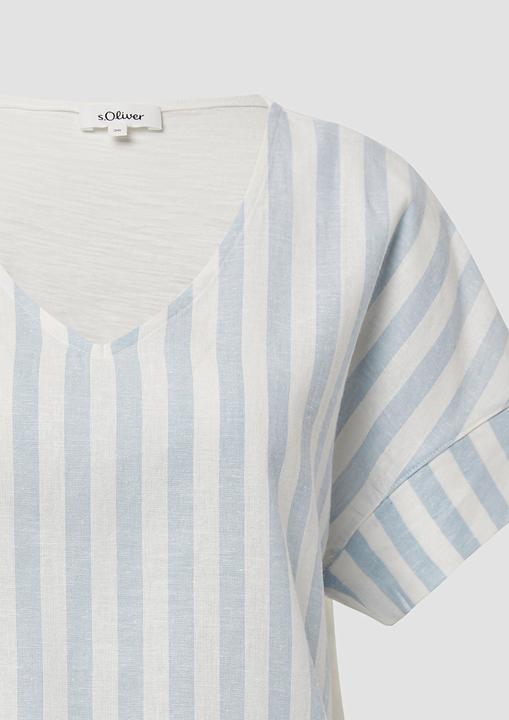Actual product image S.Oliver T-Shirt T-Shirt im Fabricmix mit Leinenanteil (38)
