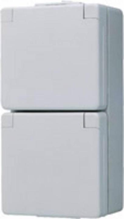 Produktbild JUNG Schalterprogramm 2fach Aufputzgehäuse Steckdose