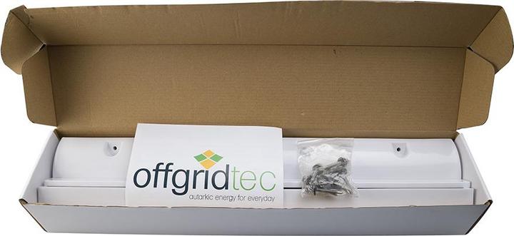 Actual product image Offgridtec ABS retaining spoiler 590mm white pre-drilled incl. stainless steel screws (Solar system mounting material)