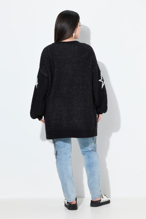 Image du produit Angel of Style Cardigan long motif étoiles, coupe ouverte, manches longues ballon (56)