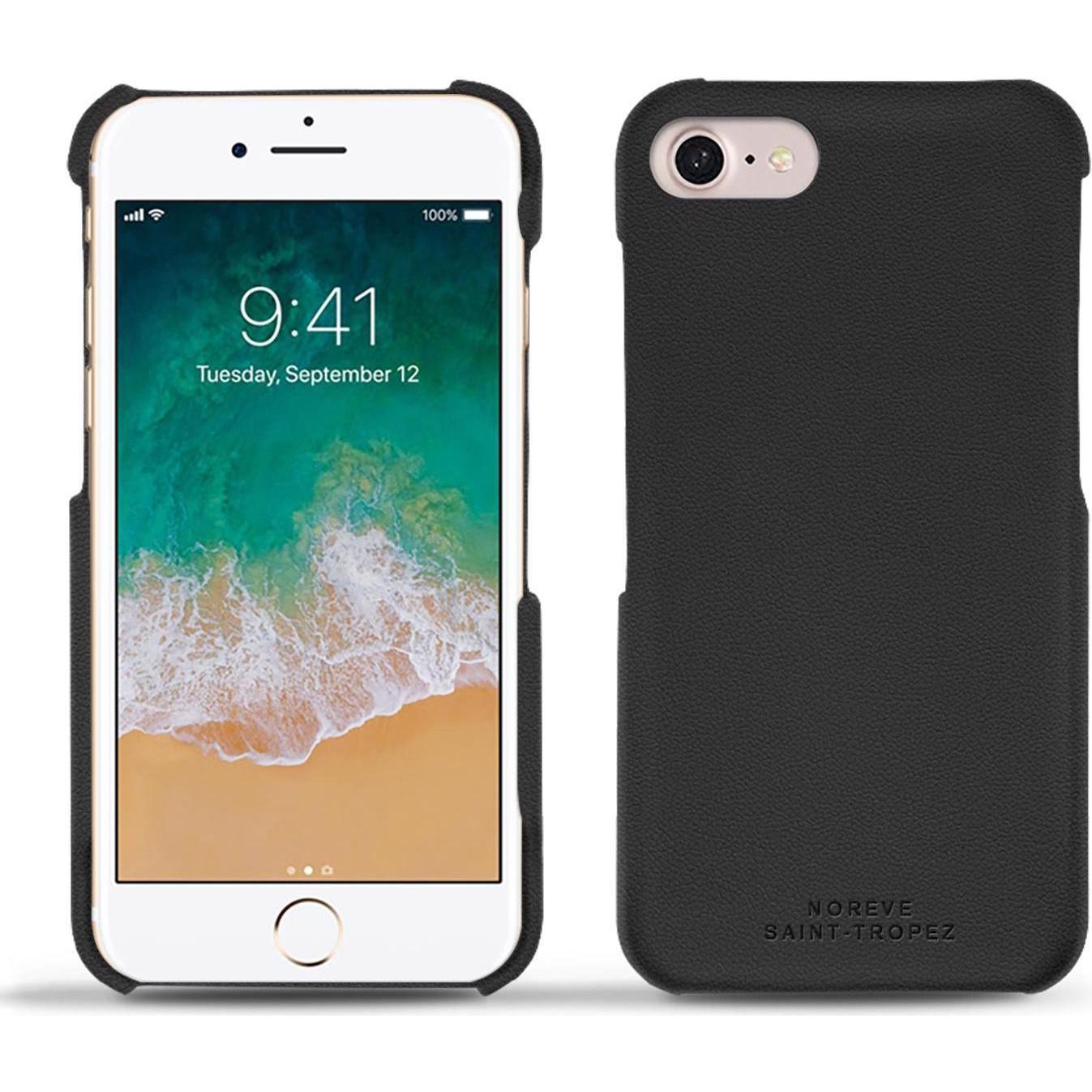 Noreve Lederschutzhülle (Apple iPhone 7), Smartphone Hülle, Schwarz