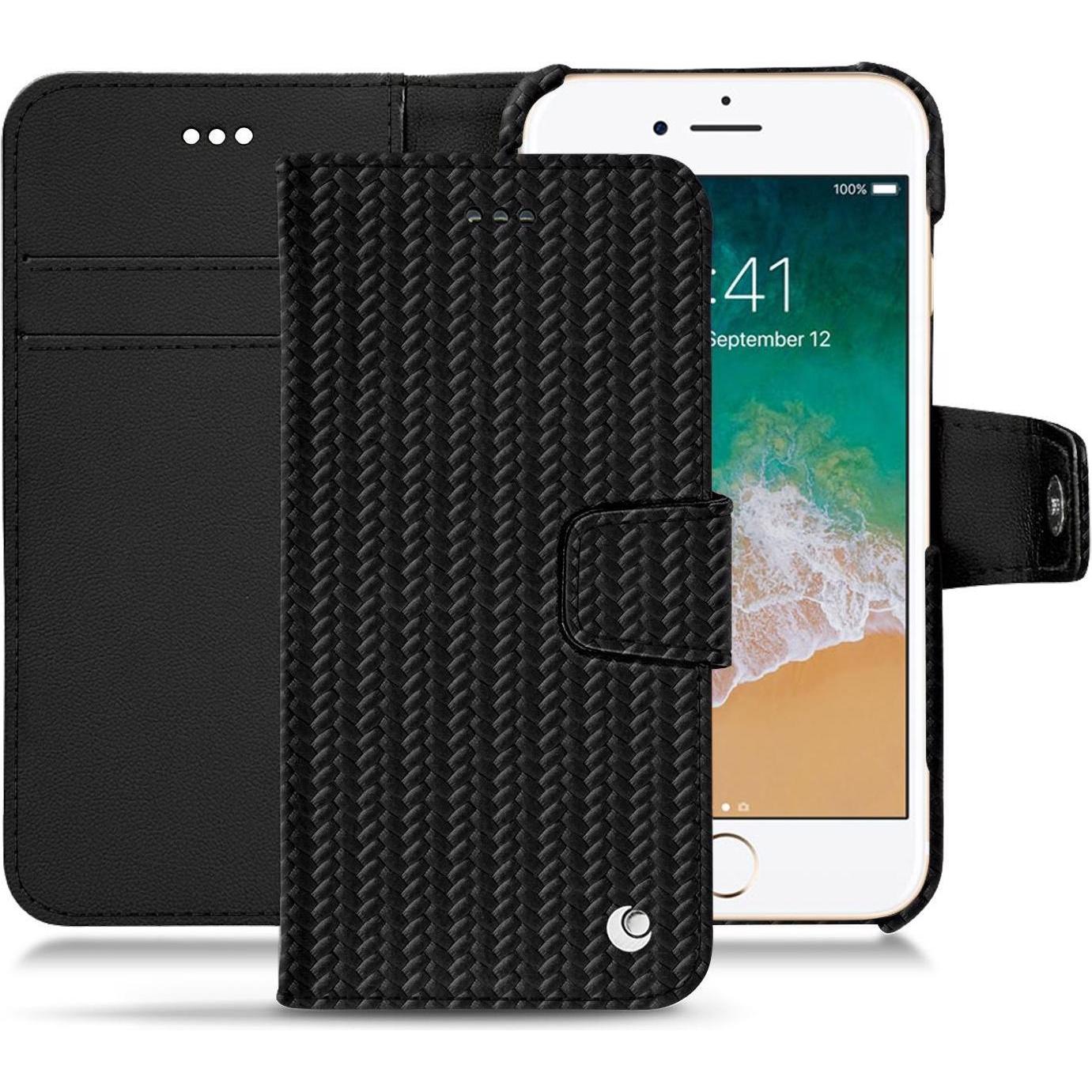 Thumbnail - Noreve Lederschutzhülle Wallet (Apple iPhone 7), Smartphone Hülle, Schwarz