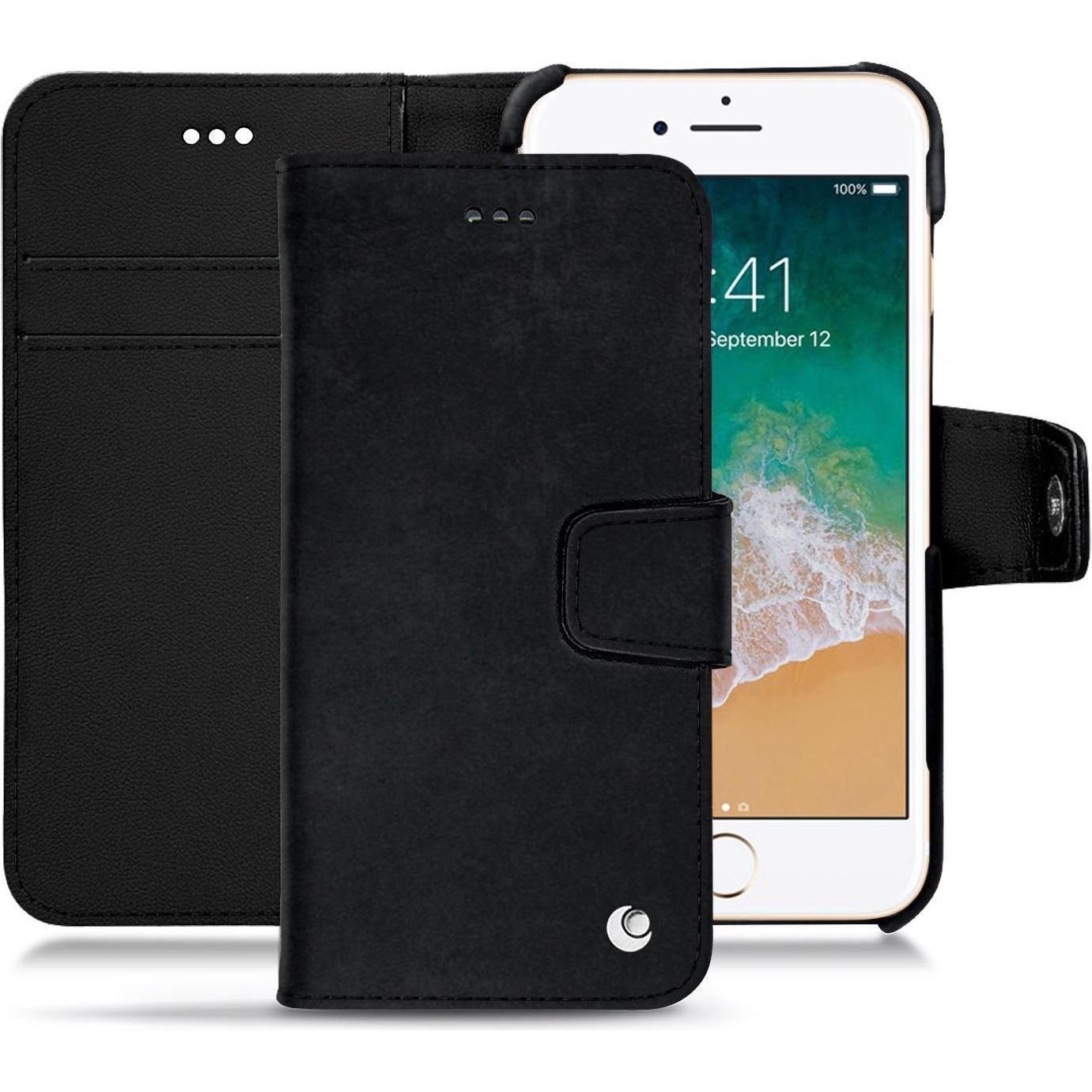Noreve Lederschutzhülle Wallet (Apple iPhone 7), Smartphone Hülle, Schwarz
