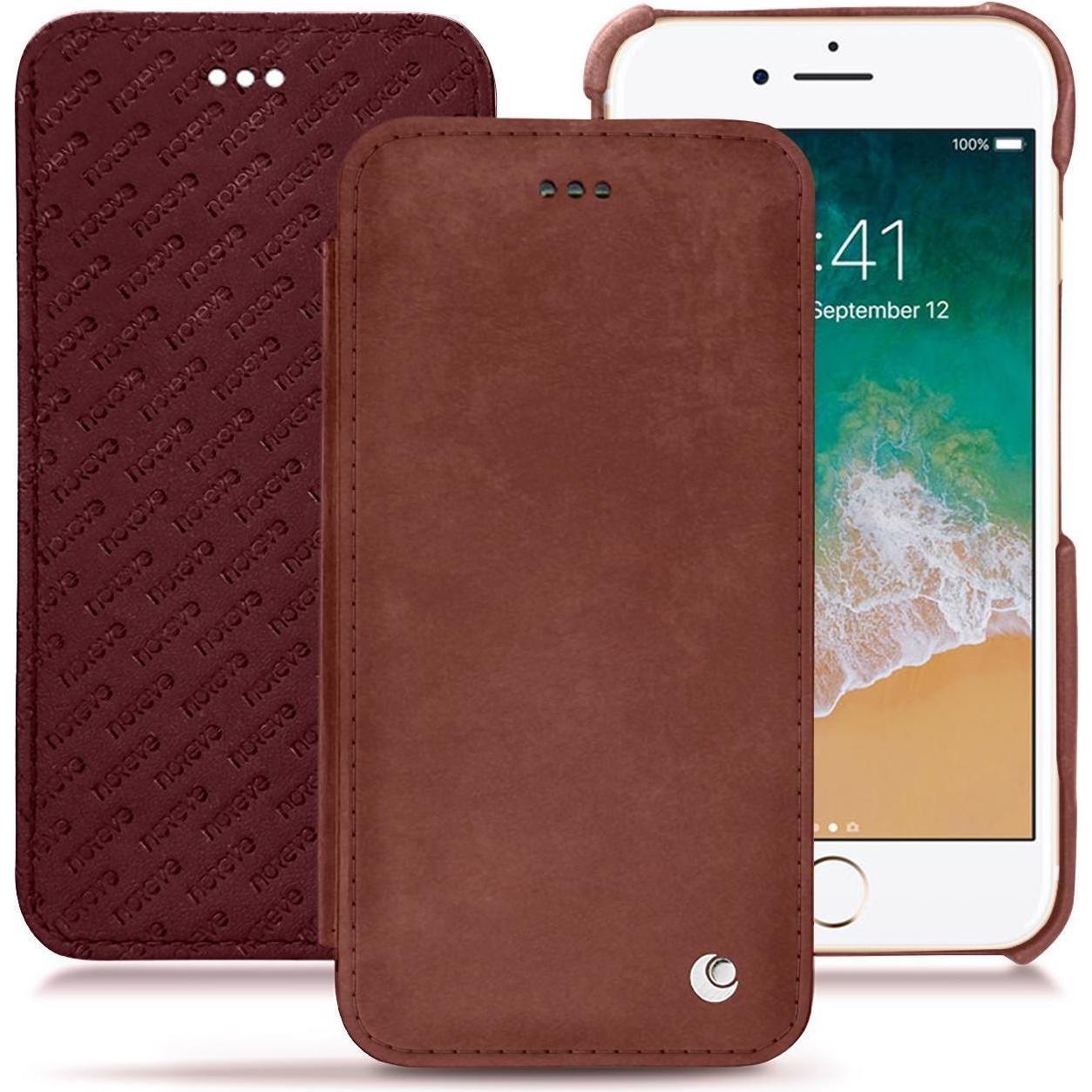 Noreve Lederschutzhülle horizontal (Apple iPhone 7), Smartphone Hülle, Rot