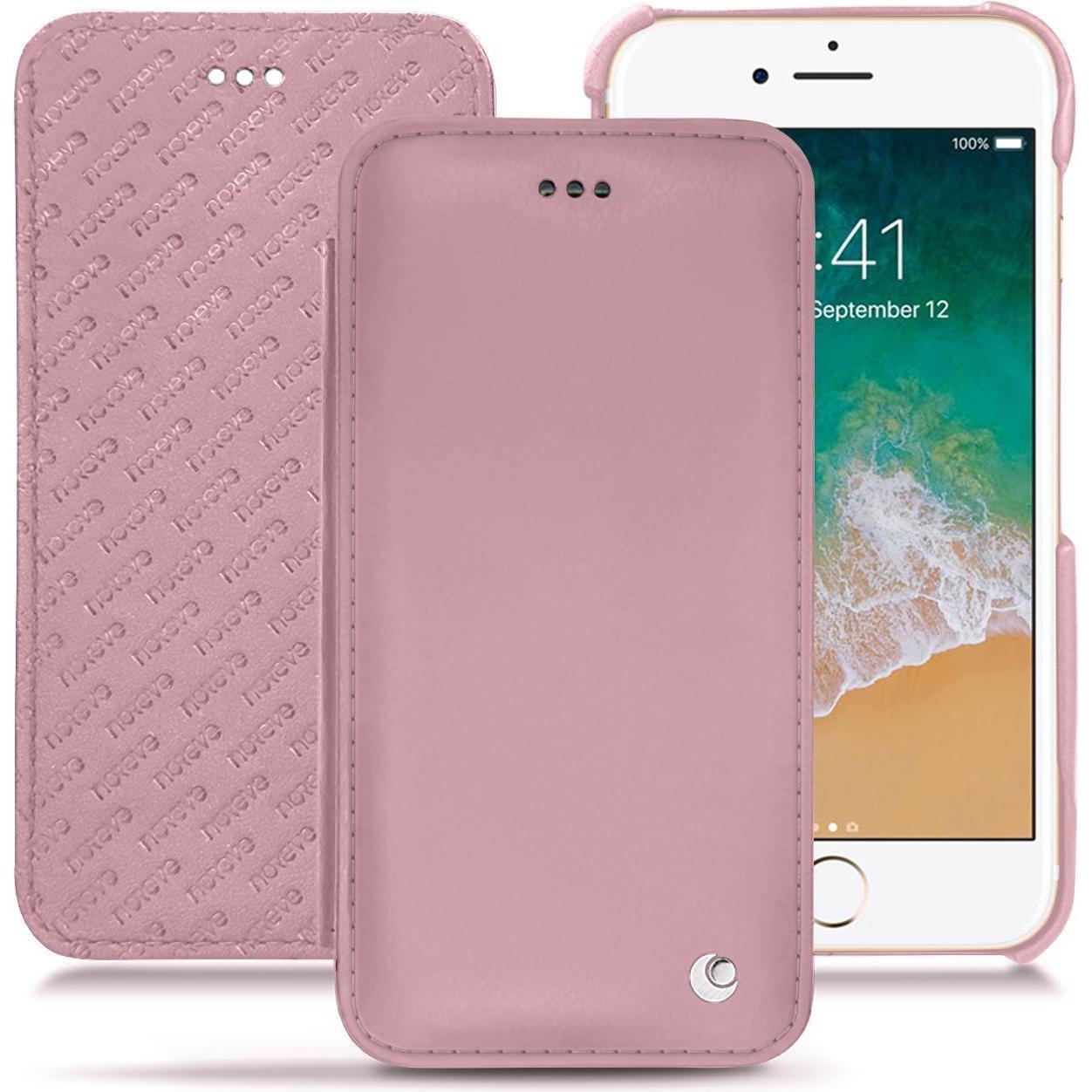Thumbnail - Noreve Lederschutzhülle horizontal (Apple iPhone 7), Smartphone Hülle, Rosa