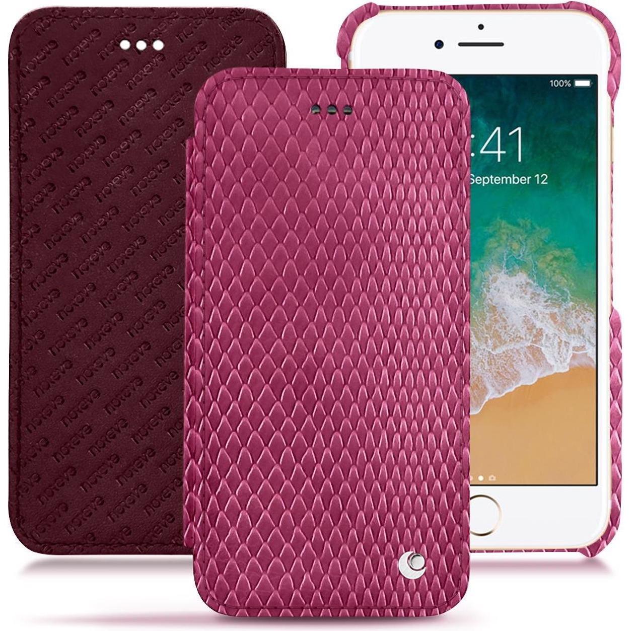 Noreve Lederschutzhülle horizontal (Apple iPhone 7), Smartphone Hülle, Rosa