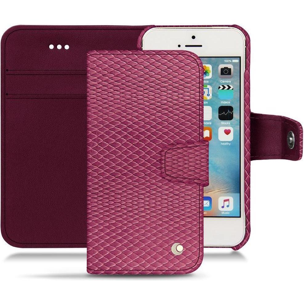 Noreve Lederschutzhülle Wallet (Apple iPhone SE), Smartphone Hülle, Rosa