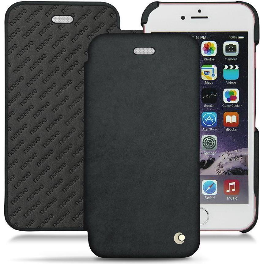 Noreve Lederschutzhülle horizontal (Apple iPhone 6s Plus), Smartphone Hülle, Schwarz