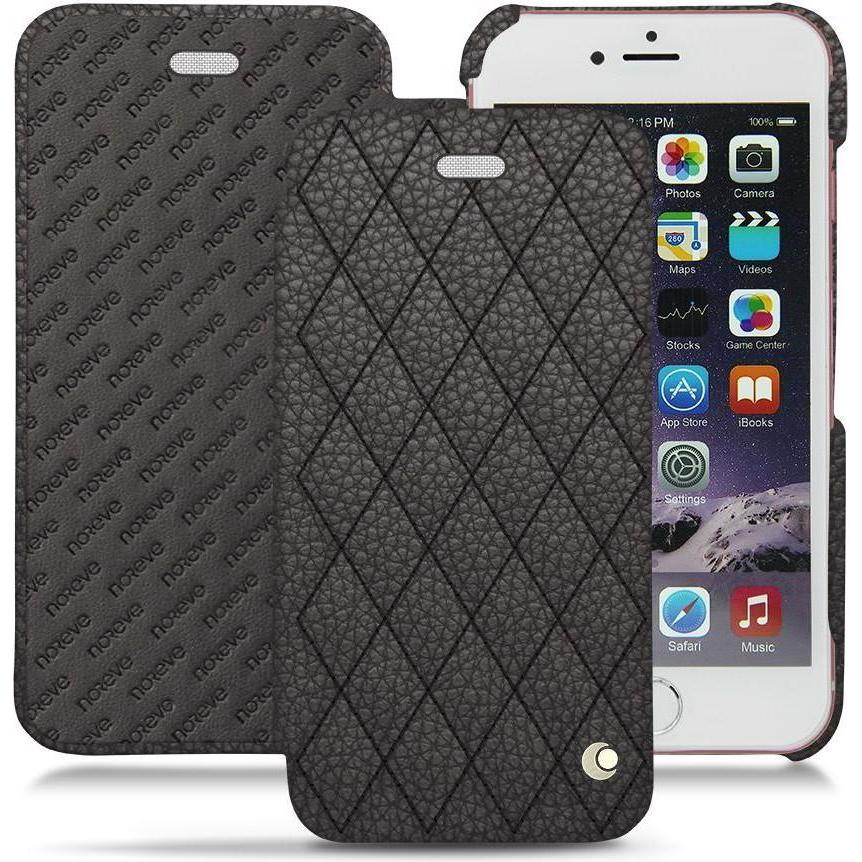Noreve Lederschutzhülle horizontal (Apple iPhone 6s Plus), Smartphone Hülle, Grau